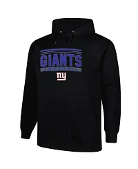 Fanatics Men's Black New York Giants Big Tall Pop Pullover Hoodie