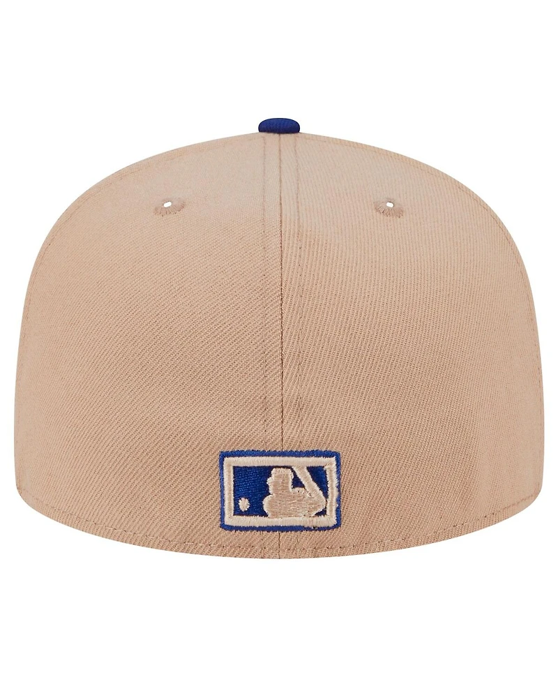 New Era Men's Khaki Brooklyn Dodgers 59FIFTY Fitted Hat