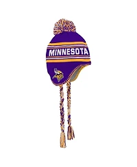 Outerstuff Big Boys and Girls Purple Minnesota Vikings Jacquard Tassel Knit with Pom Hat