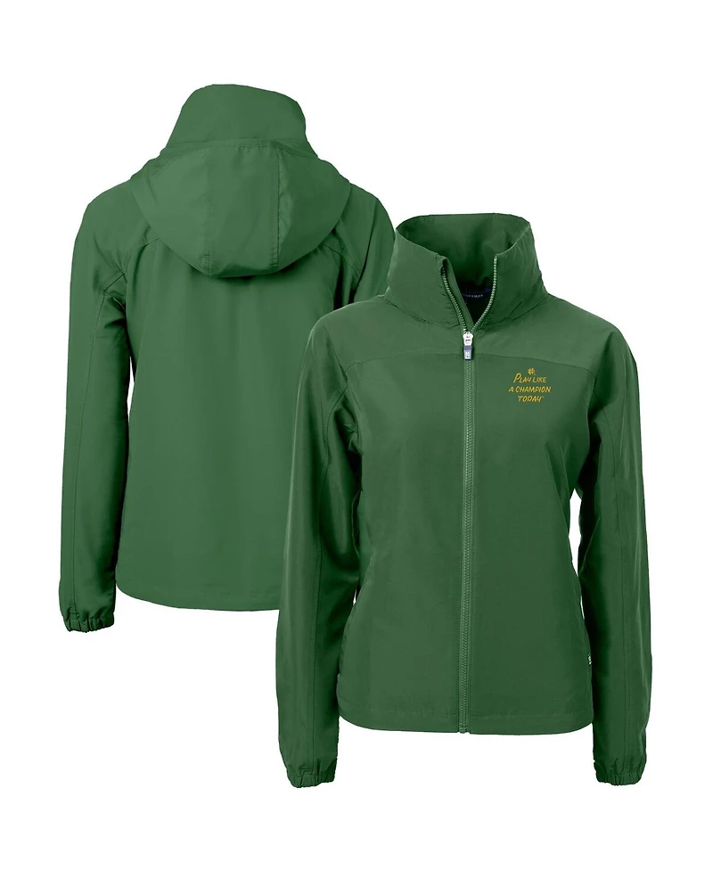 Cutter & Buck Women's Hunter Green Notre Dame Fighting Irish Play Like A Champion Today Charter Eco Full-Zip Jacket