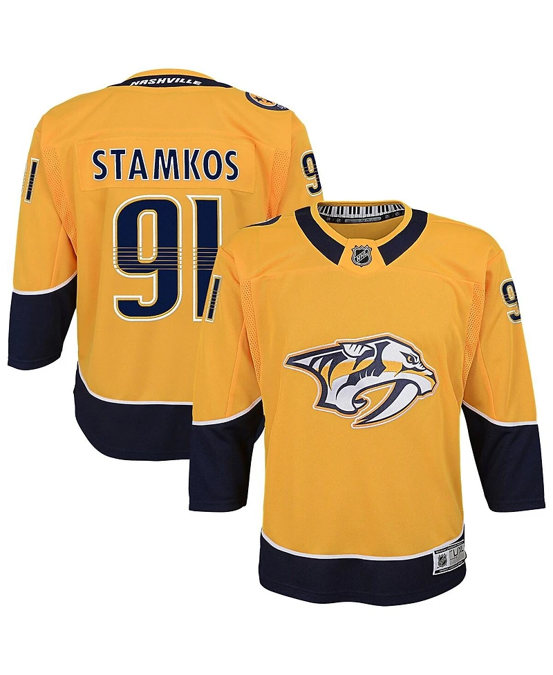 Outerstuff Big Boys and Girls Steven Stamkos Gold Nashville Predators Home Premier Player Jersey