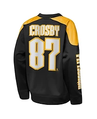 Outerstuff Big Boys and Girls Sidney Crosby Black Pittsburgh Penguins Best Defense Name Number Crewneck Sweatshirt