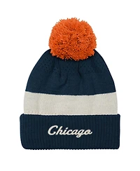 Outerstuff Big Boys and Girls Navy Chicago Bears Modern Fan Cuffed Knit with Pom Hat