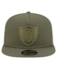 New Era Big Boys and Girls Olive Las Vegas Raiders Color Pack A-Frame 9FIFTY Snapback Hat