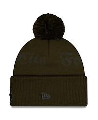 New Era Men's Gotham Green New York Jets 2025 Rivalries Collection Sideline Cuffed Knit with Pom Hat