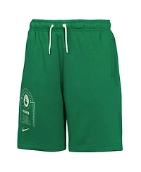 Nike Big Boys and Girls Kelly Green Boston Celtics Courtside Club Fleece Shorts
