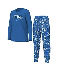 Outerstuff Big Boys and Girls Blue Detroit Lions Chestnut Holiday Sleep Set