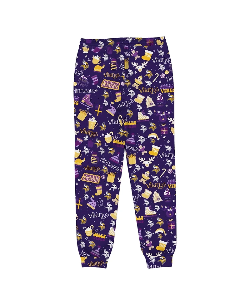 Outerstuff Toddler Purple Minnesota Vikings Chestnut Holiday Sleep Set