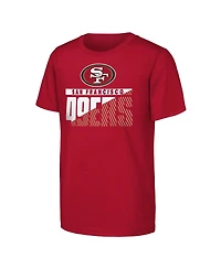Outerstuff Big Boys and Girls Scarlet San Francisco 49ers Never Quit 2-Pack T-Shirt Set