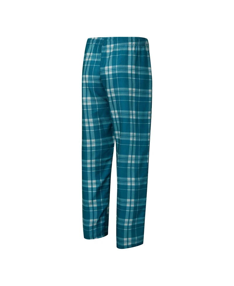 Concepts Sport Men's 2-Piece Midnight Green/Gray Philadelphia Eagles Regulate Long Sleeve T-Shirt and Plaid Pant Set