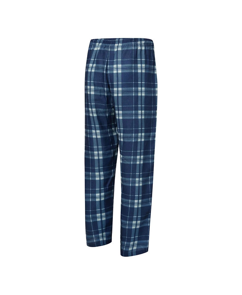 Concepts Sport Men's 2-Piece College Navy/Gray Seattle Seahawks Regulate Long Sleeve T-Shirt and Plaid Pant Set