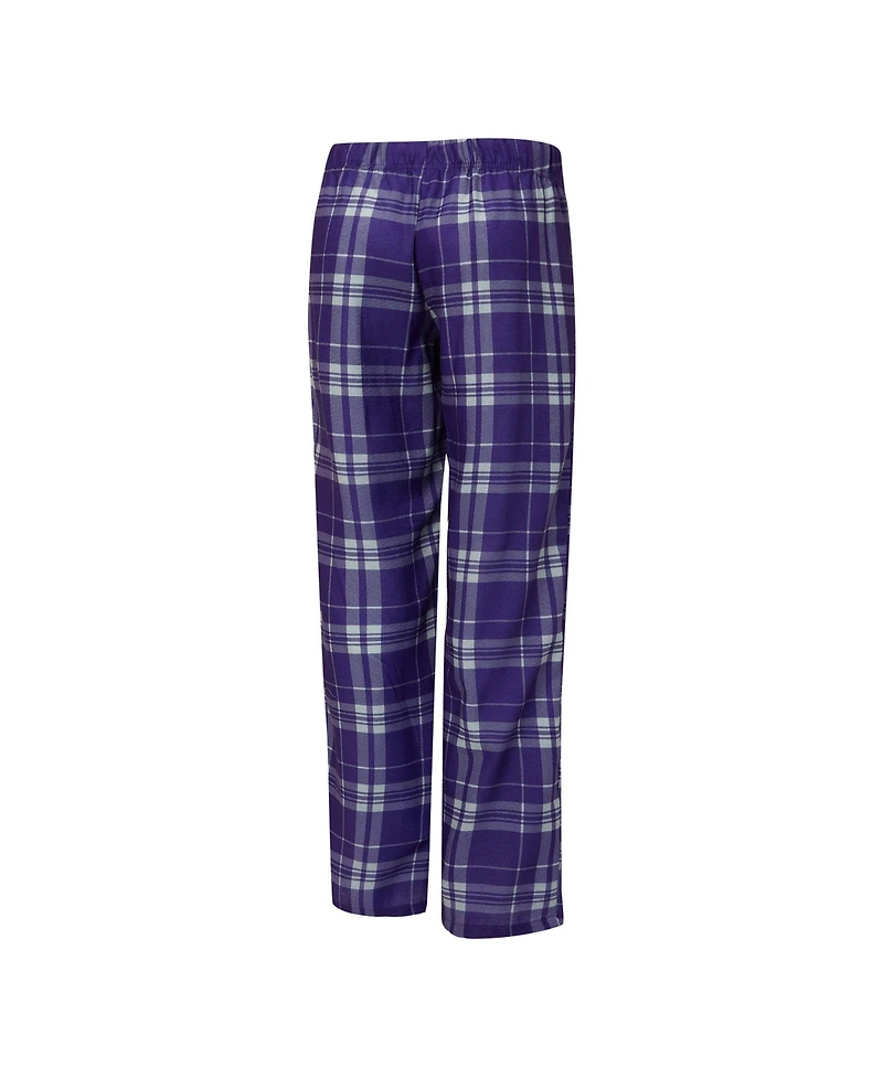 Concepts Sport Women's 2-Piece Heather Gray/Purple Minnesota Vikings Regulate Plaid Tank Top and Pants Sleep Set