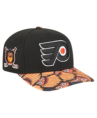 New Era Men's Black Philadelphia Flyers Mascot Visor 9SEVENTY Adjustable Hat