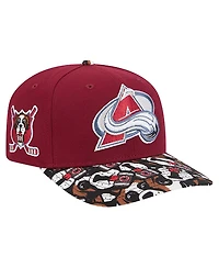 New Era Men's Burgundy Colorado Avalanche Mascot Visor 9SEVENTY Adjustable Hat