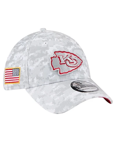 New Era Men's White Kansas City Chiefs 2025 Salute to Service Digital Camo Fan Pack 39THIRTY Flex Hat