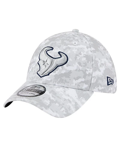New Era Men's White Houston Texans 2025 Salute to Service Digital Camo Fan Pack 39THIRTY Flex Hat