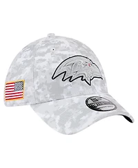 New Era Men's White Baltimore Ravens 2025 Salute to Service Digital Camo Fan Pack 39THIRTY Flex Hat