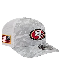 New Era Men's Gray San Francisco 49ers Salute to Service Fan Pack 9SEVENTY Trucker Adjustable Hat