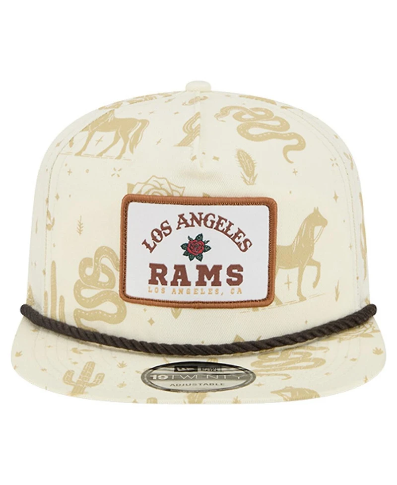 New Era Men's Cream Los Angeles Rams Desert Rose 19TWENTY Adjustable Hat