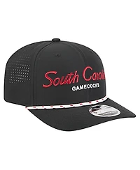 New Era Men's Black South Carolina Gamecocks Script Performance Rope 9SEVENTY Adjustable Hat