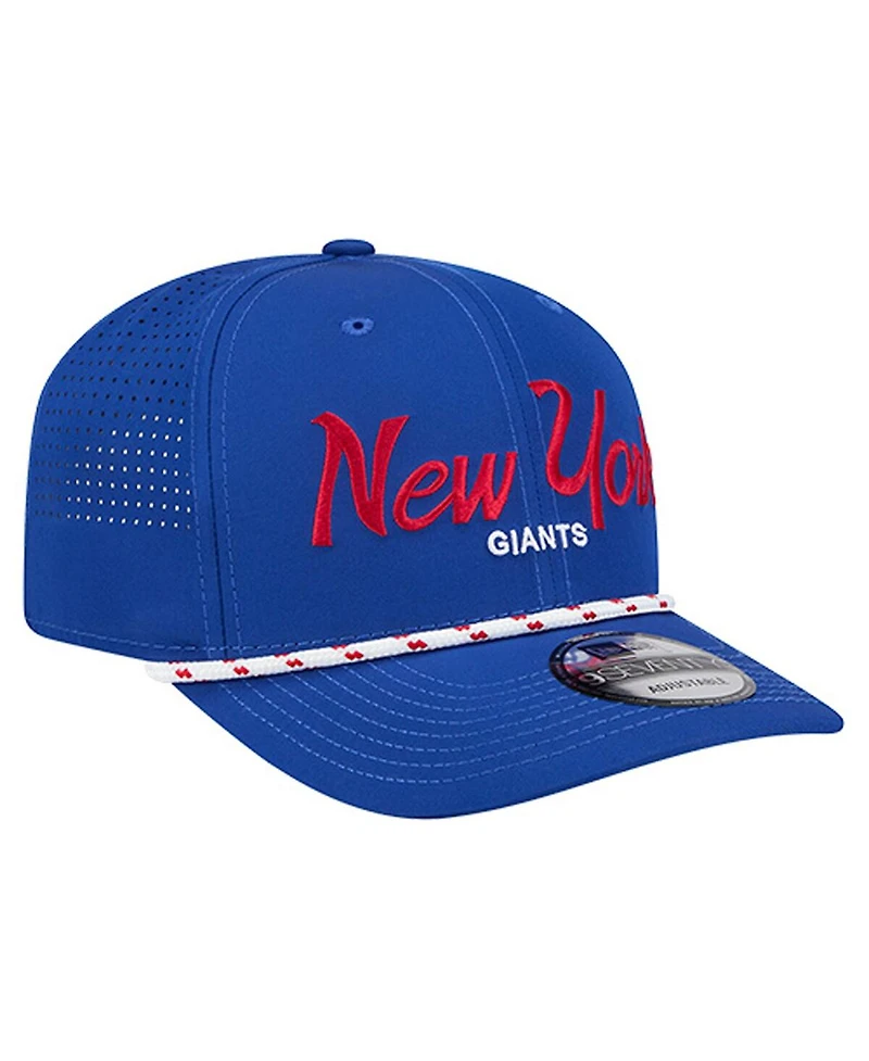 New Era Men's Royal New York Giants Script 9SEVENTY Adjustable Hat