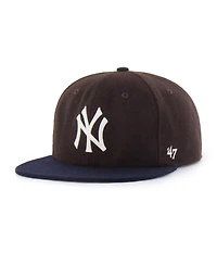 '47 Brand Men's x Petroni Foods Brown New York Yankees Wool Captain Snapback Hat