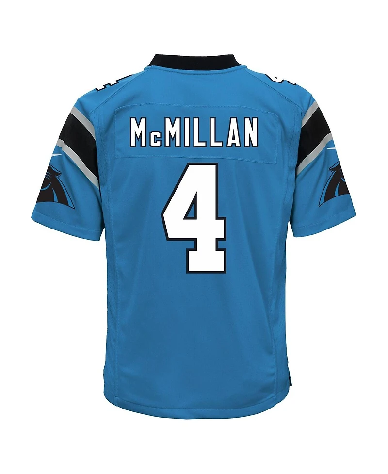 Nike Big Boys and Girls Tetairoa McMillan Blue Carolina Panthers Alternate Game Jersey