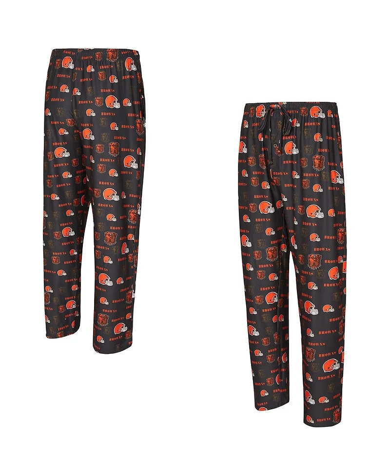 Concepts Sport Men's Brown Cleveland Browns Mosaic All Over Print Pants