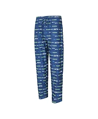 Concepts Sport Men's College Navy Seattle Seahawks Mosaic All Over Print Pants