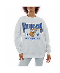 Gameday Couture Women's Gray Kentucky Wildcats Basketball Premium Fleece Drop Pullover Sweatshirt