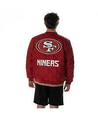 The Wild Collective Men's and Women's Scarlet San Francisco 49ers Quilted Nylon Puffer Jacket
