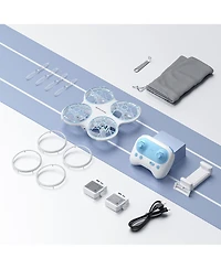 Snaptain - K30 Mini 720P Hd Camera Drone with Colorful Lighting and Remote Controller - White