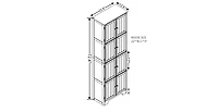 Casainc 72.4" Tall Storage Cabinet with 8 Doors and 4 Shelves, Freestanding Bookshelf for Home Spaces