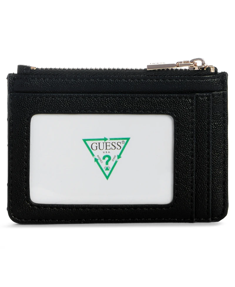 Guess Atabey Top Zip Credit Card Case Wallet