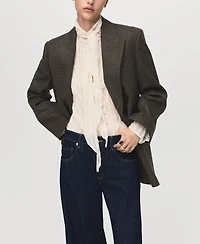 Mango Women's Low-Rise Wide-Leg Jeans