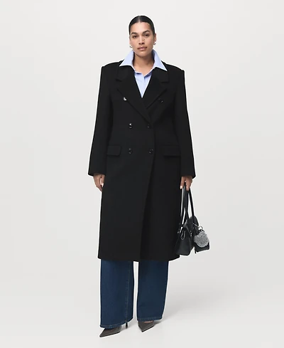 Mango Women's Double-Breasted Wool Coat
