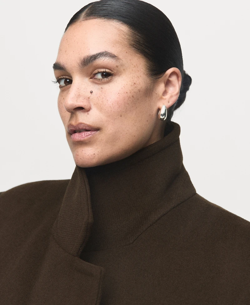 Mango Women's Double-Breasted Wool Coat