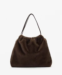 Mango Women's Fur Effect Shoulder Bag