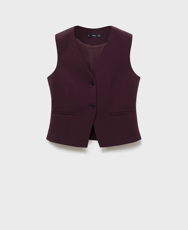 Mango Women's Slim-Fit Suit Vest