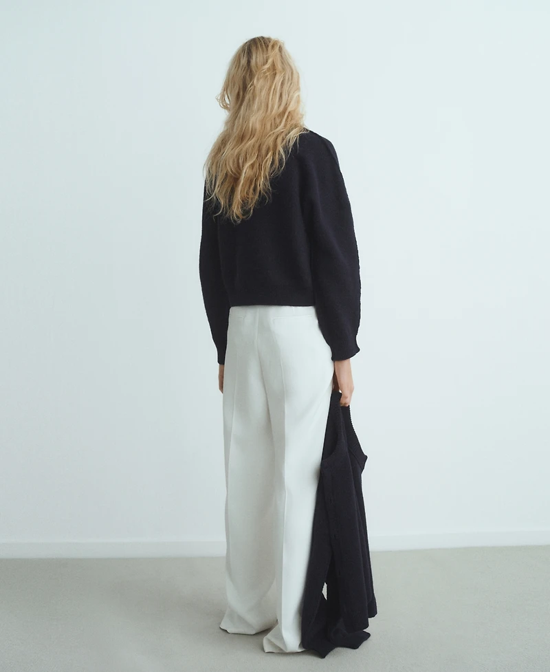 Mango Women's Buttons Straight-Fit Cardigan