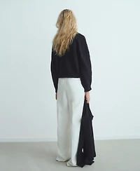 Mango Women's Buttons Straight-Fit Cardigan