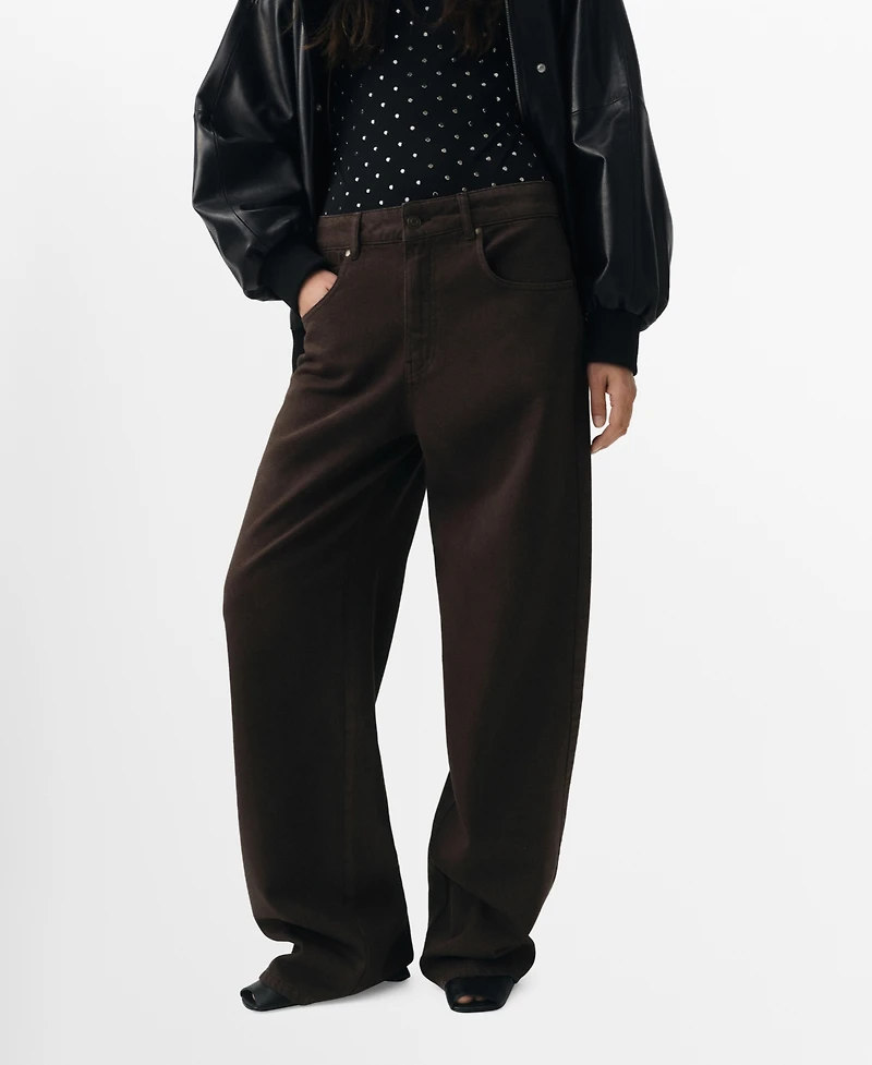 Mango Women's Mid-Rise Straight Jeans