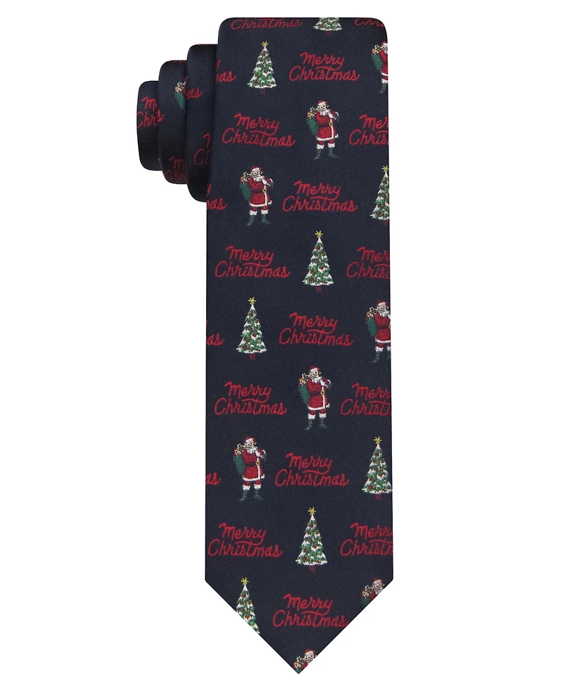 Hallmark Holiday Traditions Men's Christmas Santa Slim Tie