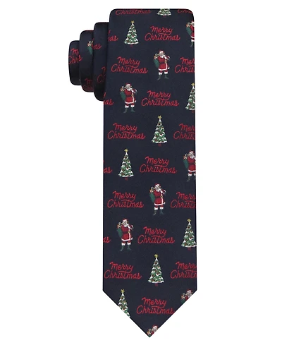 Hallmark Holiday Traditions Men's Christmas Santa Slim Tie