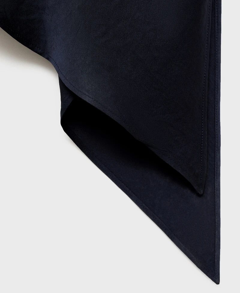 Mango Women's Asymmetrical Satin Top