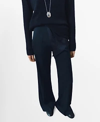 Mango Women's Long Flared Pants