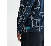 Scotch & Soda Men's All-Over Embroidered Shirt