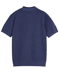 Scotch & Soda Men's Structured Knitted Regular-Fit Polo Shirt