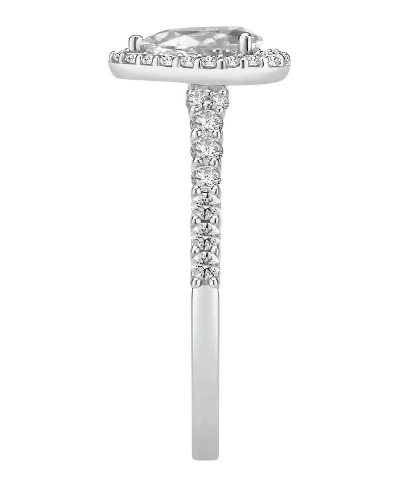 Gia Certified Diamonds Diamond Pear Halo Engagement Ring (1 ct. t.w.) in 14k White Gold