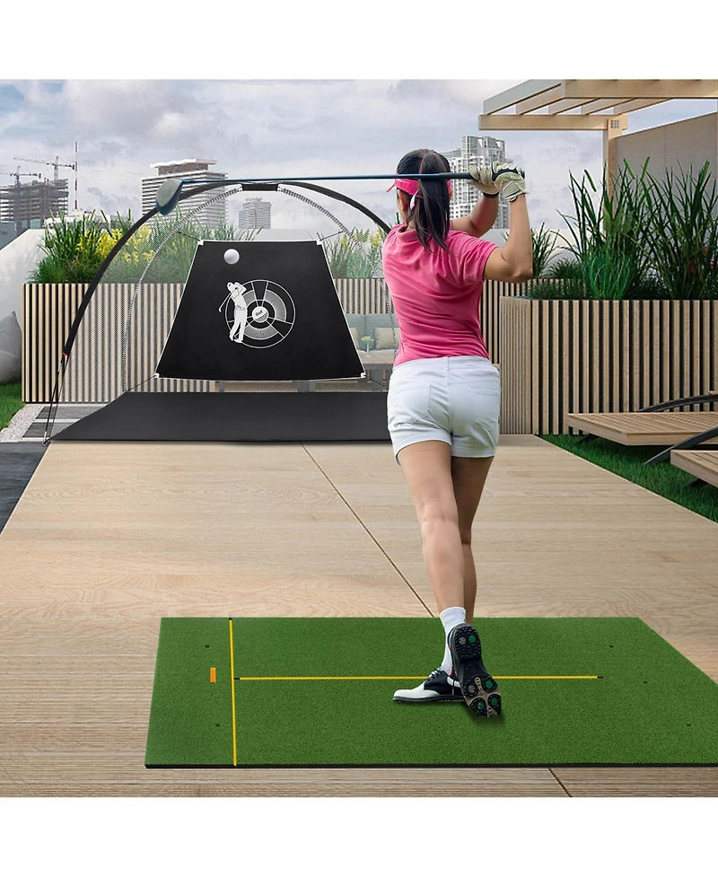 Skonyon 5 x 3 ft Artificial Turf Grass Practice Mat for Indoors and Outdoors-32mm